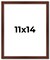 Photo Size Classic Modern Brown Frame - UV Acrylic, Foam Board Backing, Hanging Hardware